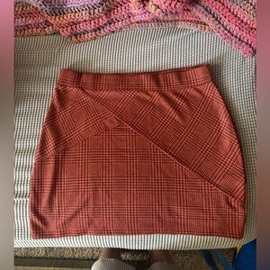 Free People Pink Asymmetrical Pencil Mini Skirt